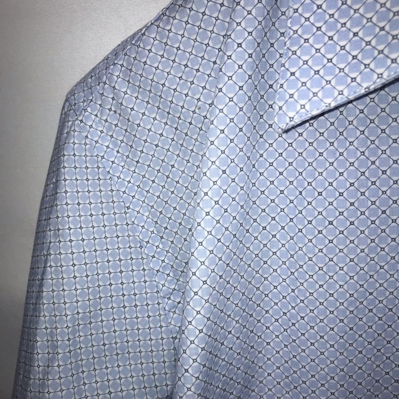 Men's J. Ferrar Blue & White Printed Button Down Shirt - Picture 5 of 12